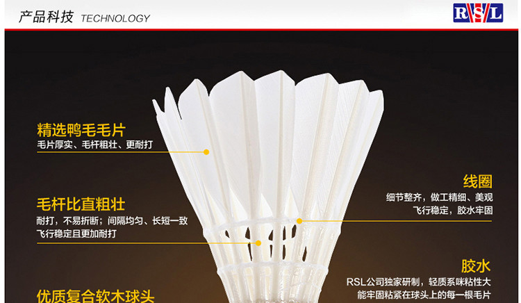 类别:羽毛球 球分类:鸭毛球 羽毛球毛片分类:鹚鸪鸭 羽毛球球头分类