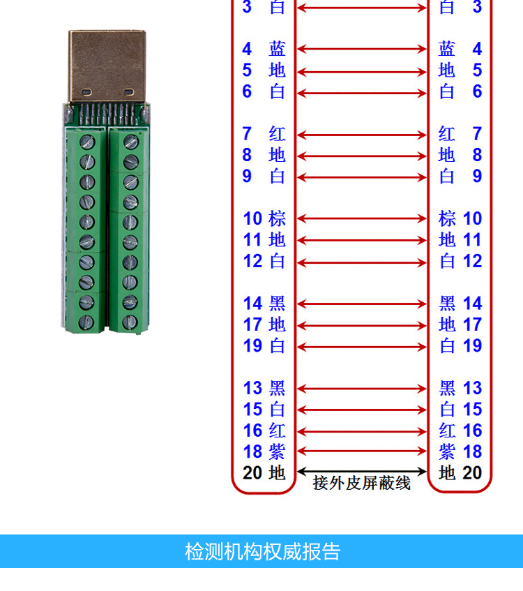 JH晶华HDMI免焊头 免焊接公头 HDMI2.0 接线