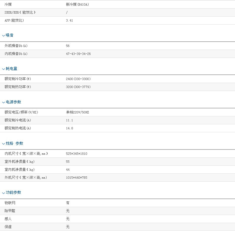 【海尔博菱空调】天樽3匹柜机SKFR-72LW\/02