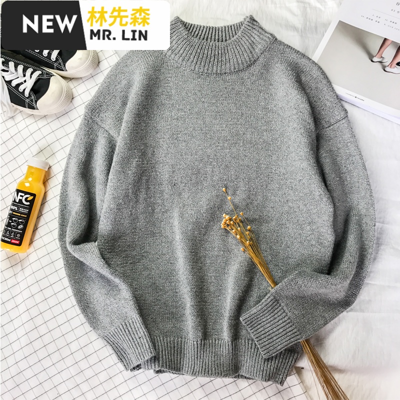 潮流男装高领毛衣男韩版潮学生风宽松外穿秋冬