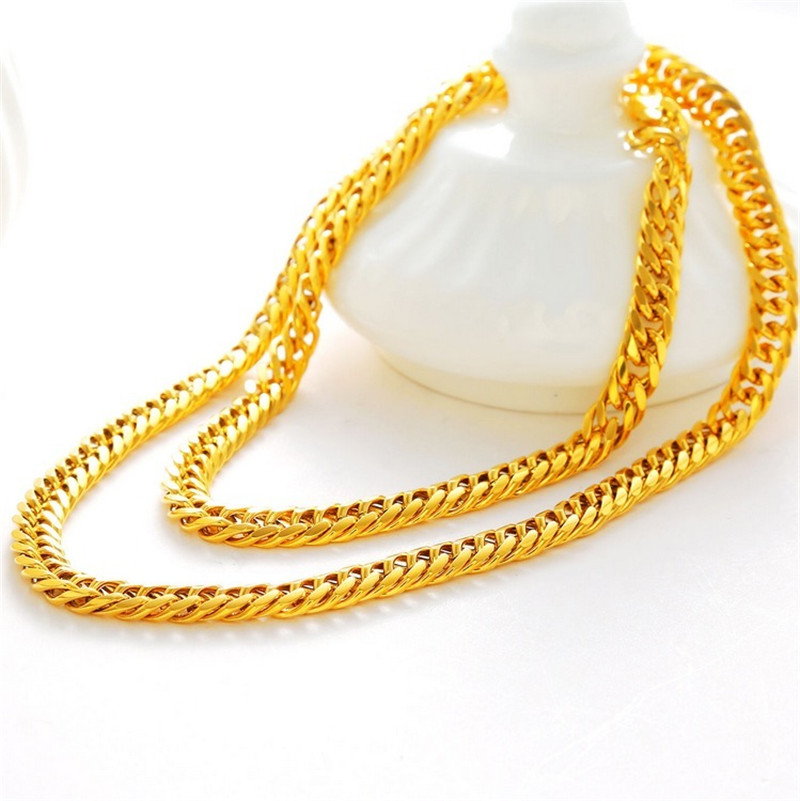 彩丽馆 仿越南沙金男士项链 加粗霸气男款老板链平链马鞭链 黄铜镀K金镀纯金沙金饰品 潮流时尚 彩丽馆吊坠\/项链1【价格 图片 品牌 报价】-苏宁易购曼蓝专营店