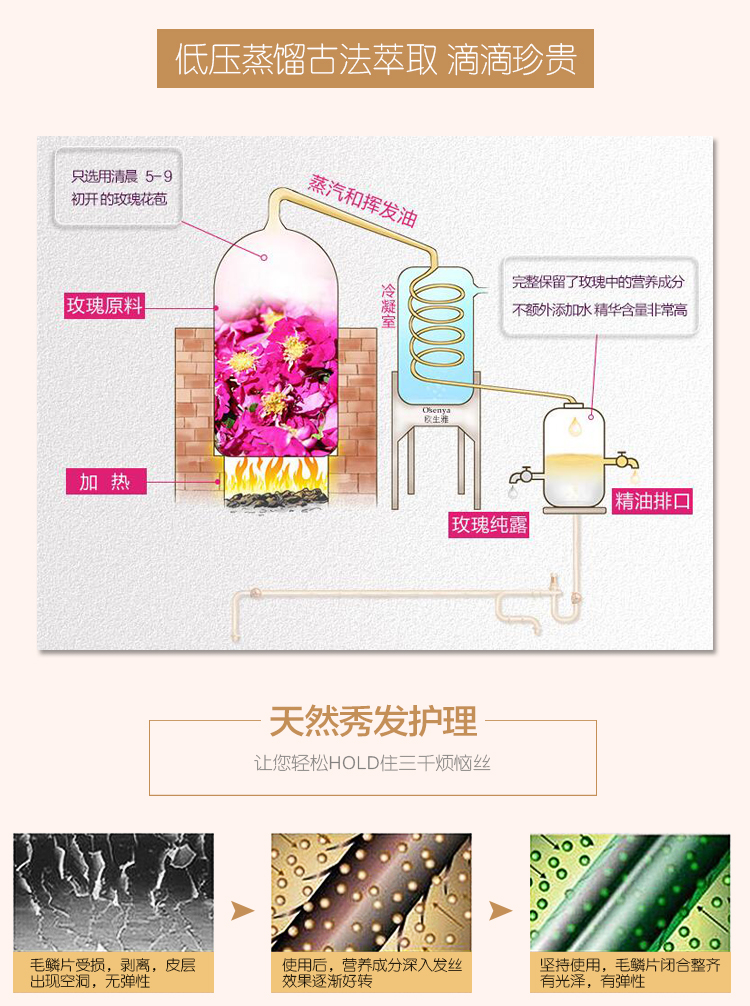 埃菲尔洗发水【购买套装更优惠】埃菲尔玫瑰洗发水400g 玫瑰护发素