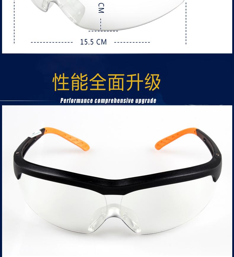 霍尼韦尔 S600A亚洲款流线型防护眼镜 黑色镜框 透明镜片 110110