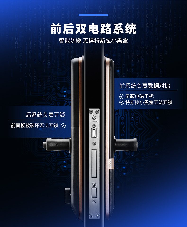 必达智能锁一握开新品i7指纹锁家用防盗门电子门锁全自动密码锁