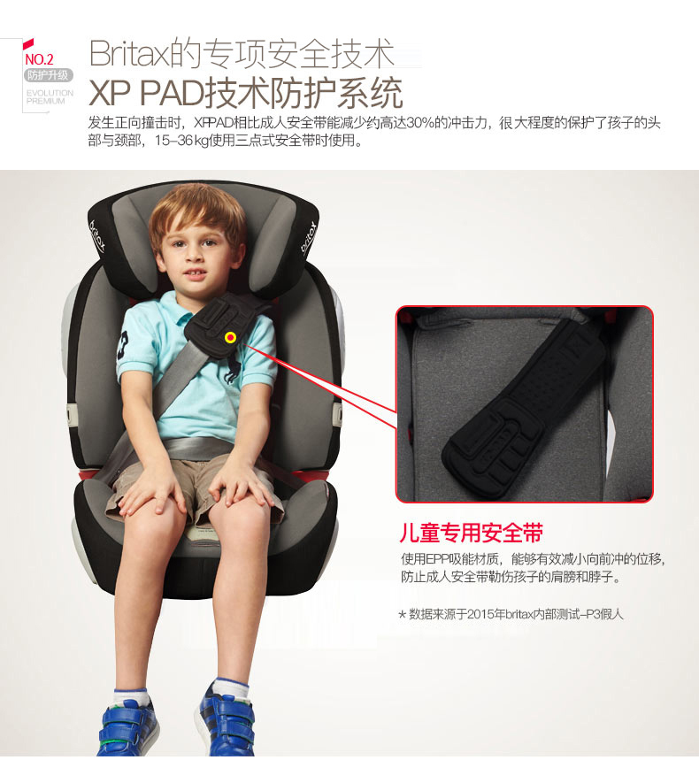 Britax全能百变王汽车儿童安全座椅（9个月-12岁） 海洋蓝