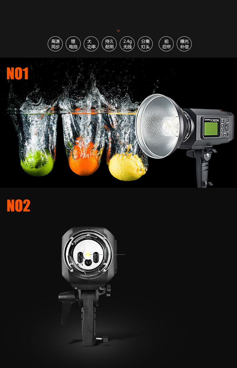 神牛(Godox)AD600BM 手动版保荣口外拍灯 6