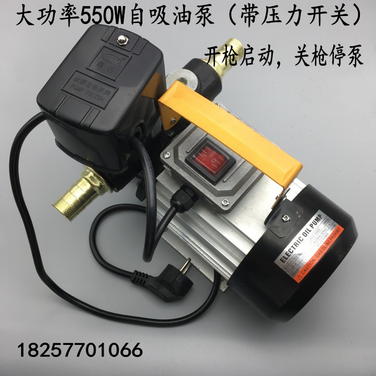 柴油抽油泵自吸抽油机电动抽油泵加油油桶泵550w220v12v24