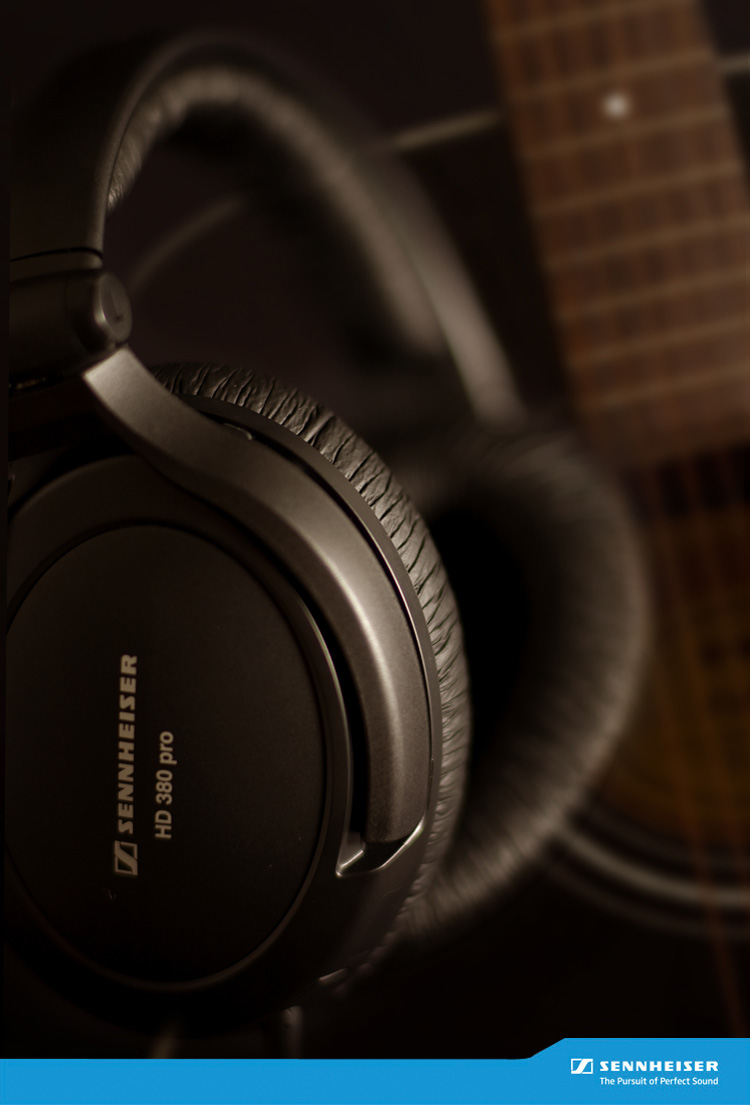 森海塞尔（Sennheiser） HD380 Pro 头戴式专业耳机可折叠 黑色