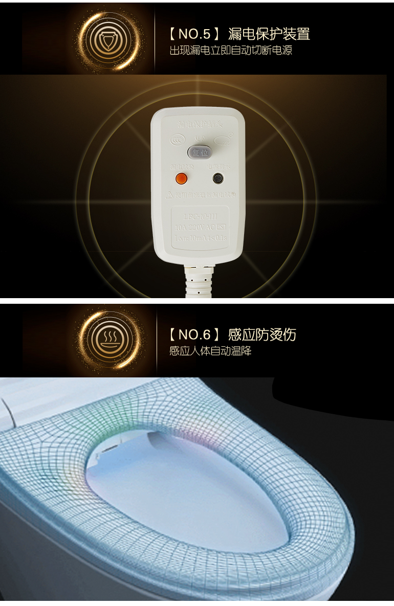 法恩莎智能马桶盖FGB015 白色