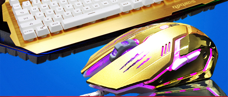 游戏键盘鼠标套装USB有线金属悬浮式背光发
