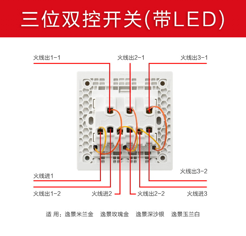 超级新品 罗格朗legrand开关插座面板官方旗舰店三开双控插座面板k8