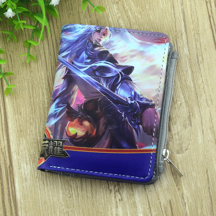 王者荣耀周边游戏人物李白赵云动漫钱包男女短