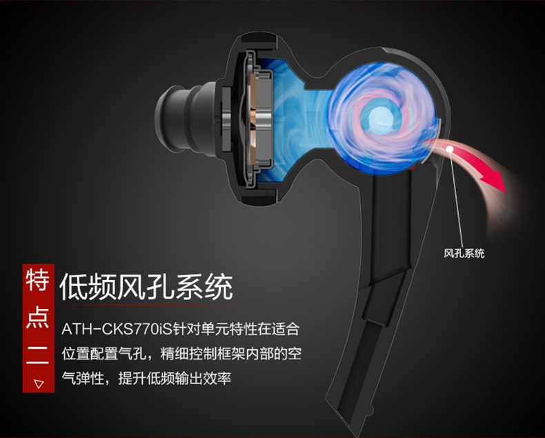 铁三角（audio-technica）ATH-CKS770iS BK(黑色）