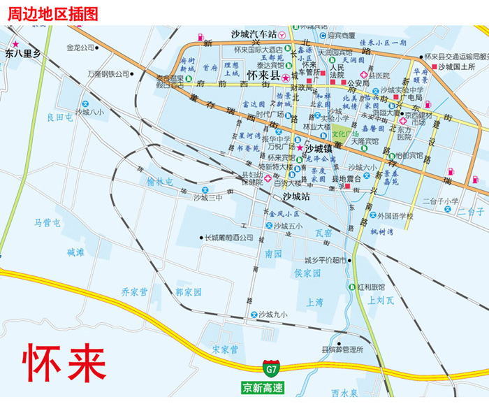 北京郊区交通旅游地图系列延庆区交通旅游图