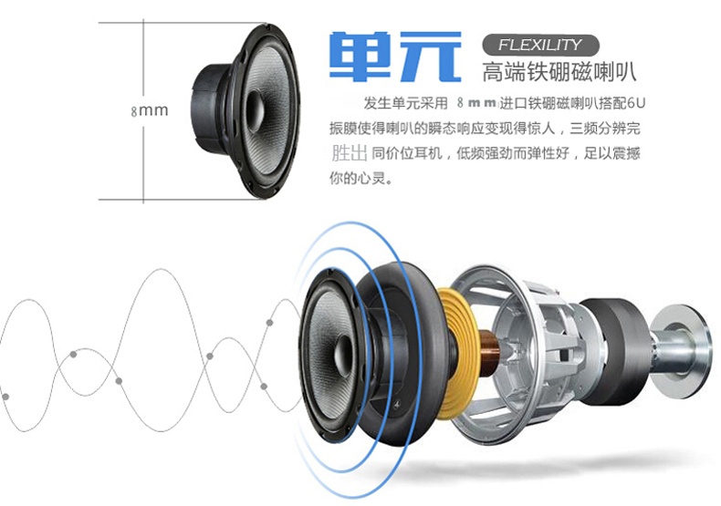 狼博旺 NJ-216立体声入耳式耳机线控 手机电脑通用重低音耳塞带麦 运动防汗耳机（金银色）