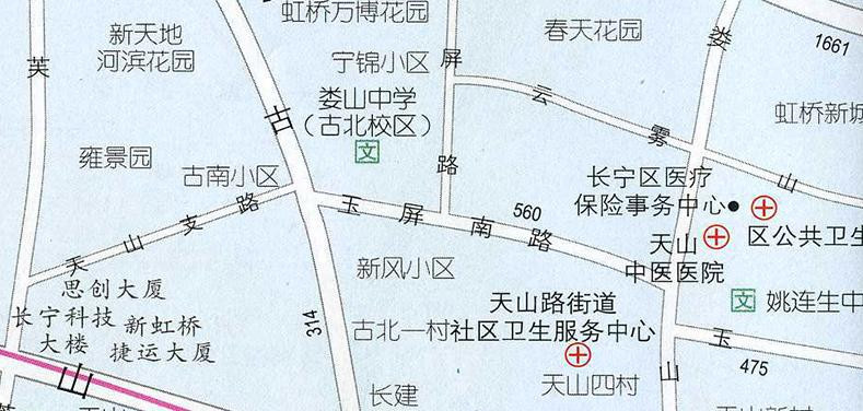 《长宁区地图2016新 上海市区长宁区交通旅游