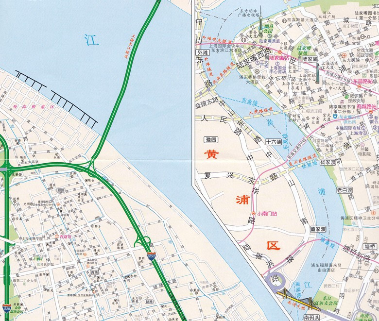 《2015 浦东新区地图 上海分区地图 中华地图学