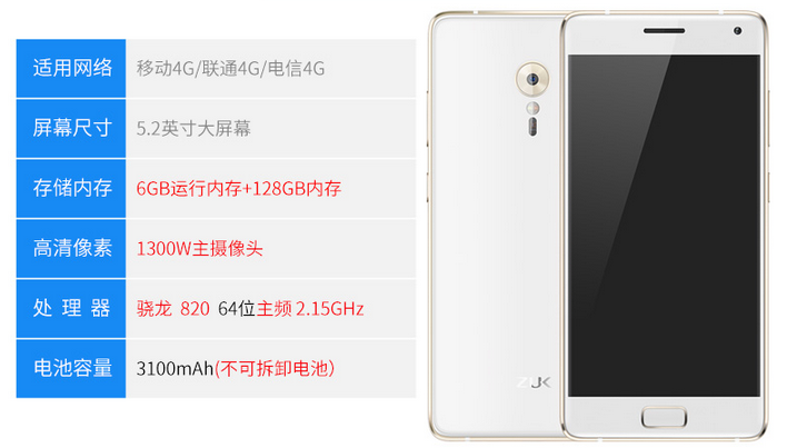 联想zuk z2 pro手机(z2121)4g 64g 全网通 支持后置指纹解锁 一键root