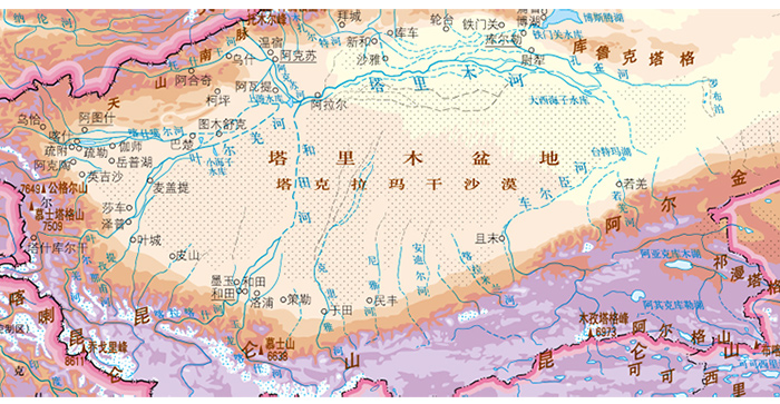 中华人民共和国分省系列地图·新疆维吾尔自治区地图(折叠袋装)