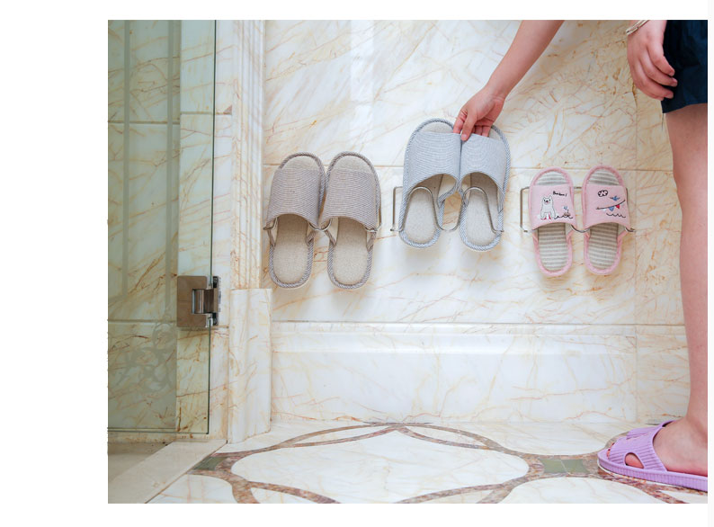 浴室拖鞋架卫生间墙壁挂式简易门后小鞋架家用