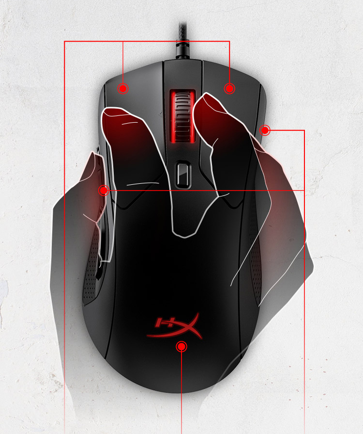 金士顿(kingston)鼠标 极度未知(hyperx)pulsefire 幻影 rgb有线游戏