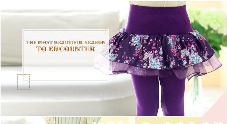 2017童裤春季新款儿童裙裤假两件小中大童长