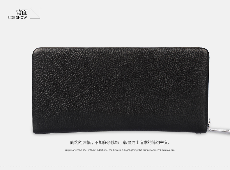 olu都宝路正品长款男士钱包拉链钱夹真皮商务/ol休闲头层牛皮手拿包