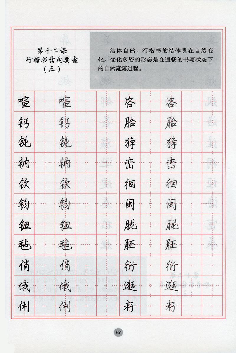 正版书籍 硬笔书法基础教程:行楷 袁强 9787506289269 世界图书出版