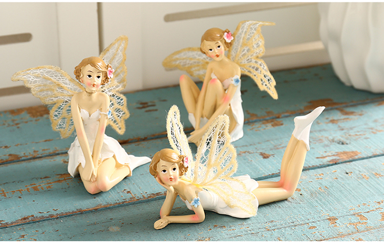 创意天使摆件卡通人物模型客厅装饰品女生卧室