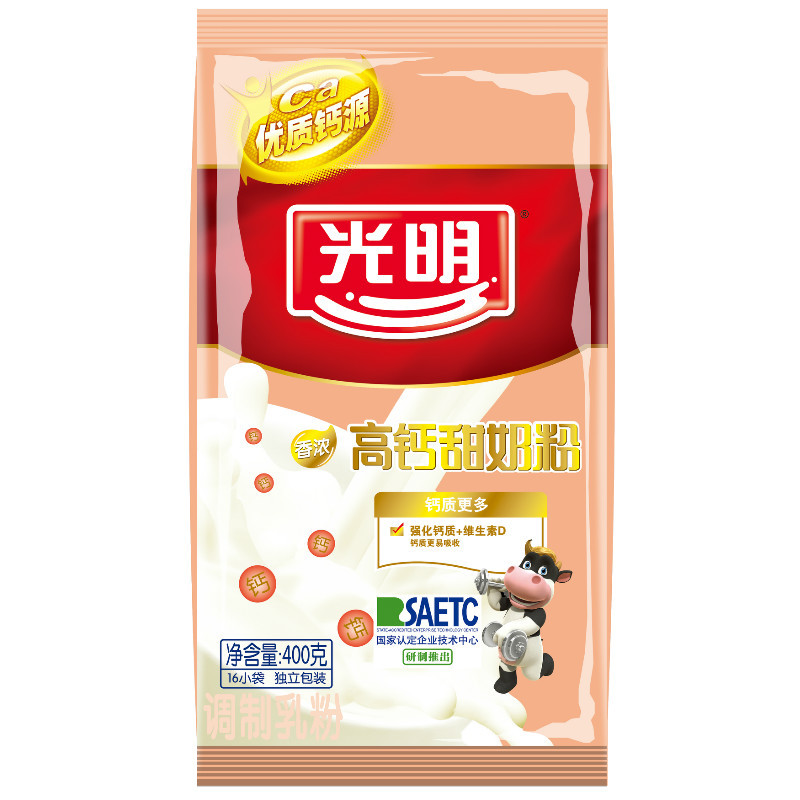 【光明官方旗舰店】光明香浓高钙甜奶粉 350克