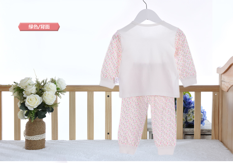 亿婴儿 婴幼儿内衣棉套头套装 Y2015 粉色 90cm（适合12-24个月）