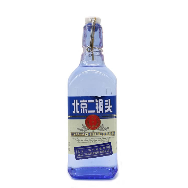 永丰北京二锅头 出口型小方瓶 清香型白酒 42度(蓝瓶)