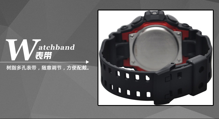 卡西欧(CASIO)手表 G-SHOCK系列时尚运动休闲防水石英男表GA-700-1A 黑色