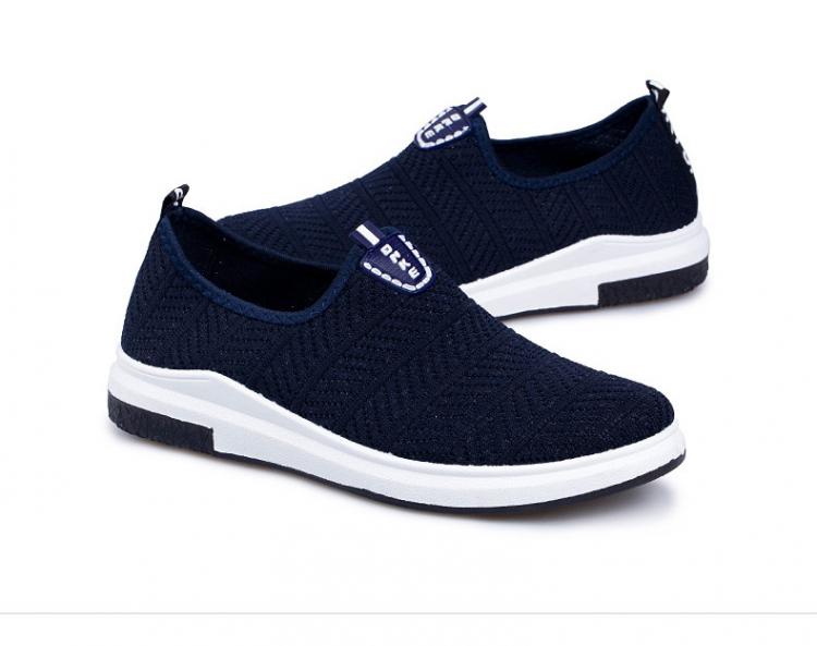 快手红人同款休闲运动鞋男士一脚蹬网面透气跑