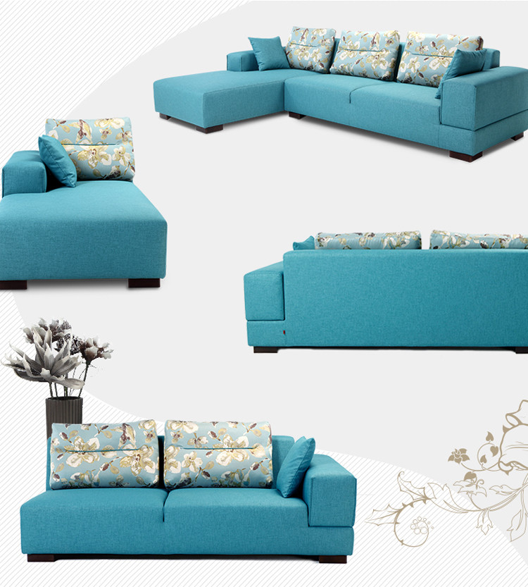 【曲美家具】曲美家具 北欧阳光转角组合沙发