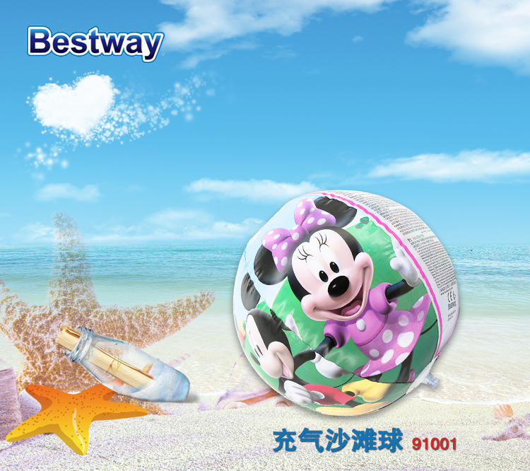 Bestway 米老鼠儿童玩具充气沙滩球（迪士尼 米老鼠）91001