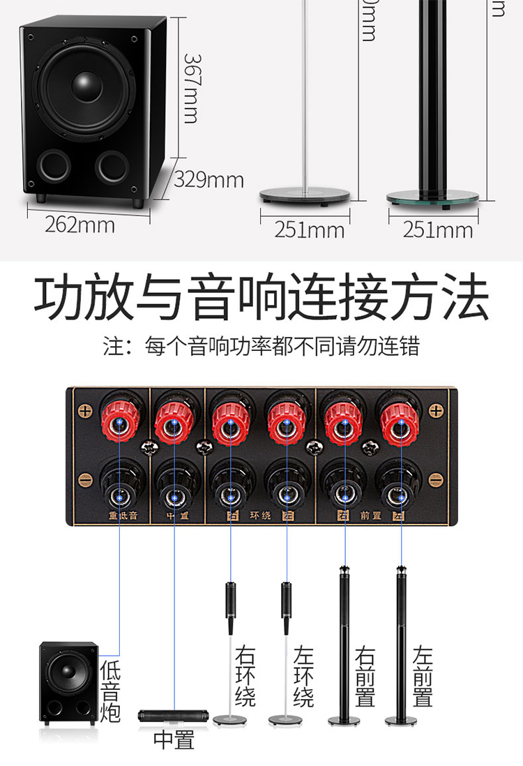 1音响套装 家庭ktv蓝牙功放 家用环绕组合壁挂落地电视音箱