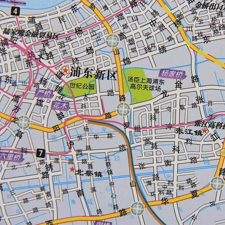 《2015上海城区交通地图 挂图 覆膜防水1.6米
