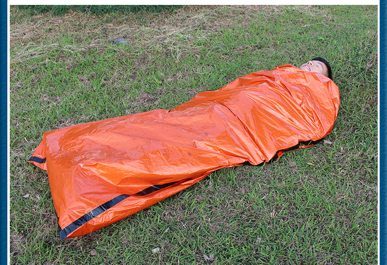户外应急急救睡袋 防辐射隔热保温救生睡袋 pe 橙色 橙色