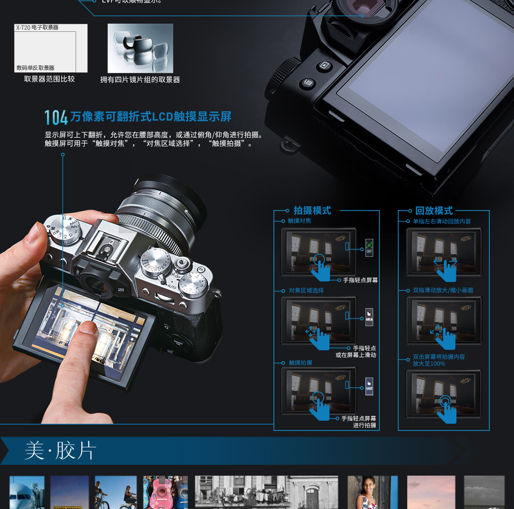 富士(FUJIFILM) 微单相机X-T20（XF18-55MM）黑色