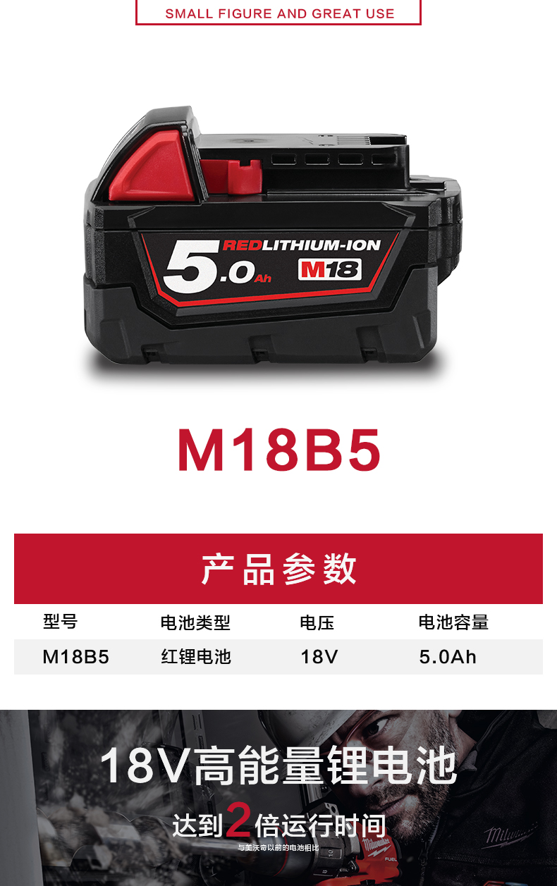 milwaukee美沃奇电池m18b5