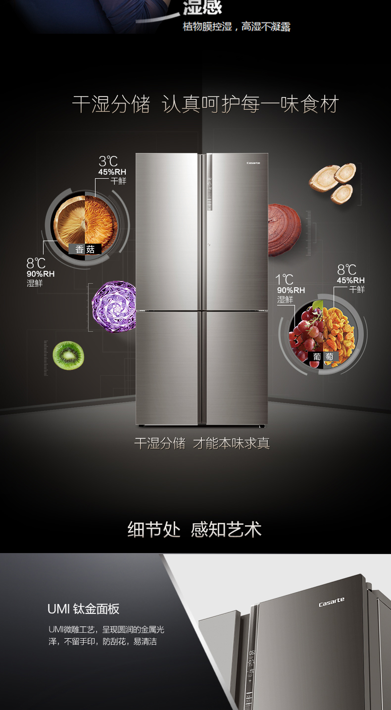 卡萨帝\/Casarte BCD-631WBCSU1 631升气悬