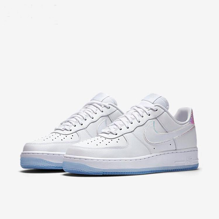 air force 1纯白af1空军一号女子镜面镭射尾水晶底616725-105