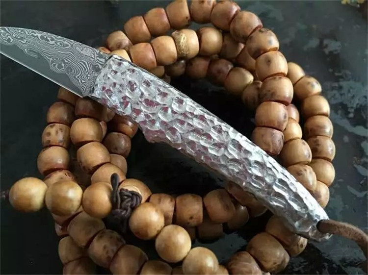 spike 大马士革-小银匠折刀 多功能折叠刀 防身