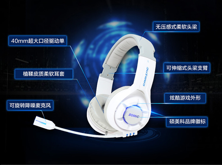 硕美科(SOMIC) EC-10 7.1声效游戏耳机