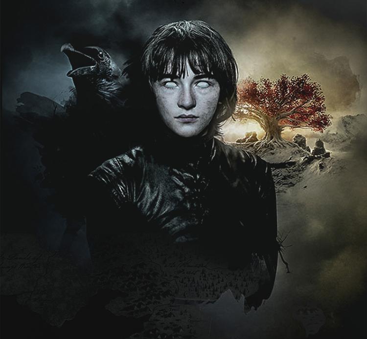 AK男装 夏季新款权力的游戏三眼乌鸦印花圆领