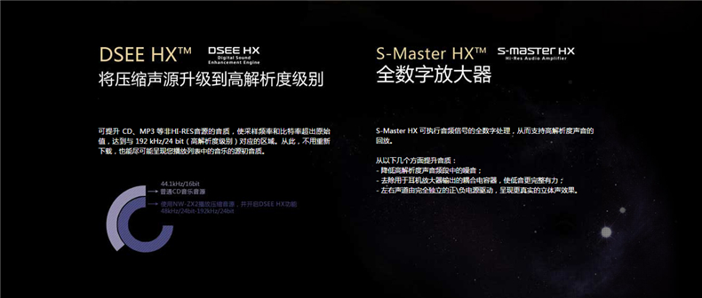 索尼(SONY)智能影音播放器NW-ZX2(黑色)无损