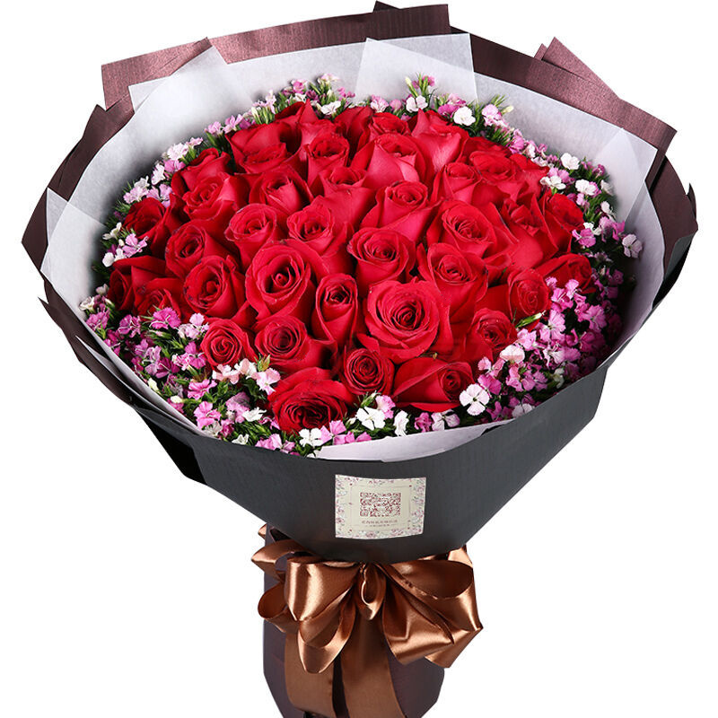 五二零 生日鲜花速递全国 33朵红玫瑰花束礼物