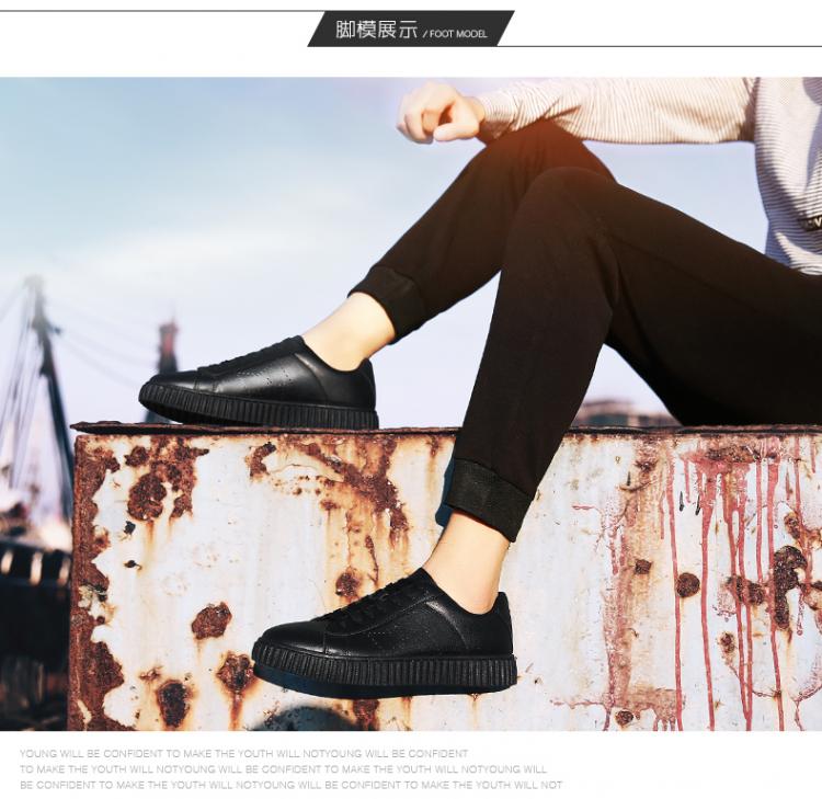 春夏季新品男士英伦百搭小白鞋韩版平底低帮板