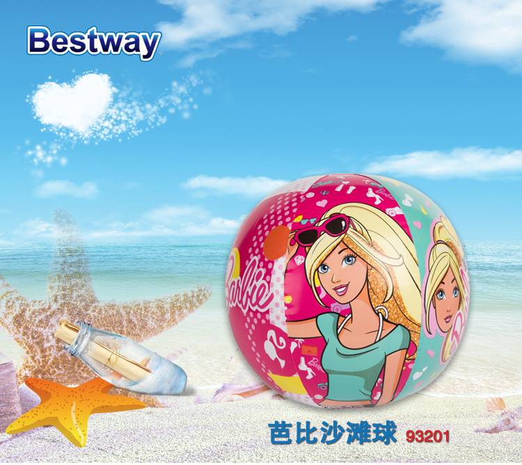 百威 Bestway 儿童充气沙滩球 芭比沙滩球 93201